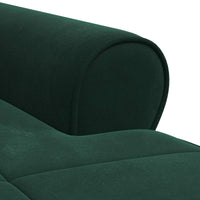Chaise Lounge con cuscino Verde Scuro 91 x 157 x 91 cm Velluto 42022924
