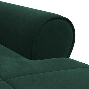 Chaise Lounge con cuscino Verde Scuro 91 x 157 x 91 cm Velluto 42022924