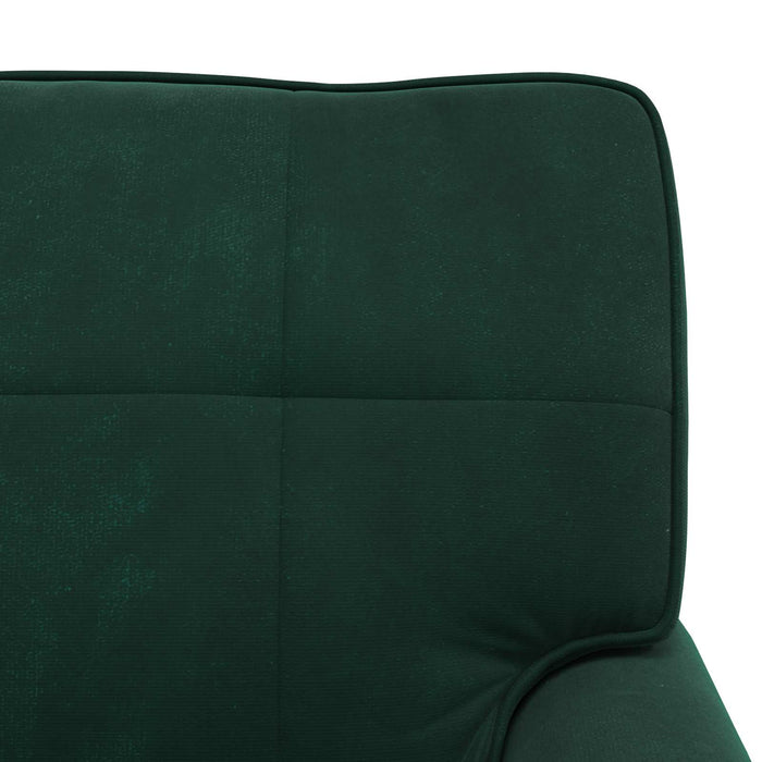 Chaise Lounge con cuscino Verde Scuro 91 x 157 x 91 cm Velluto 42022924