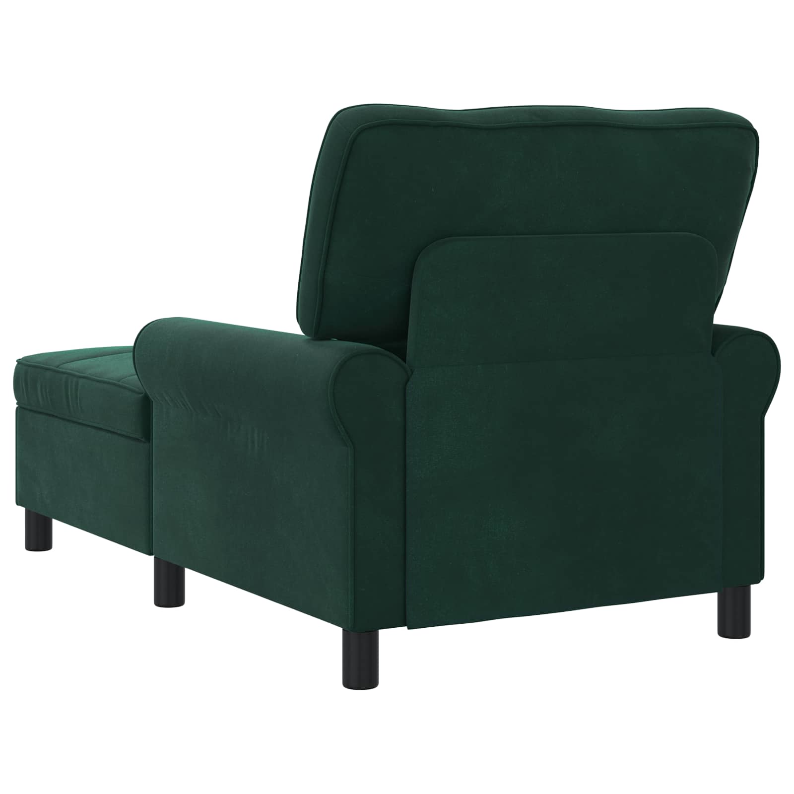 Chaise Lounge con cuscino Verde Scuro 91 x 157 x 91 cm Velluto 42022924