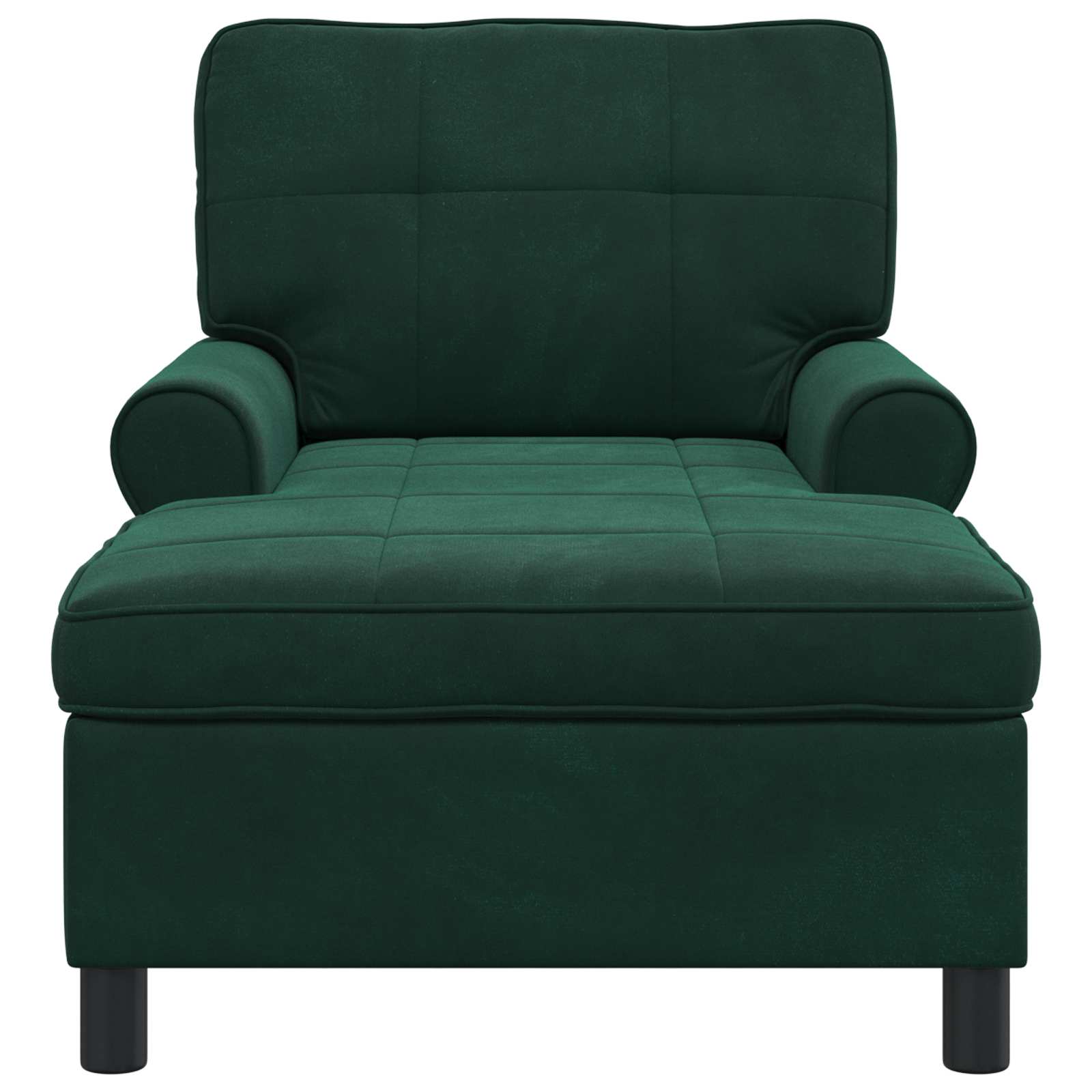 Chaise Lounge con cuscino Verde Scuro 91 x 157 x 91 cm Velluto 42022924