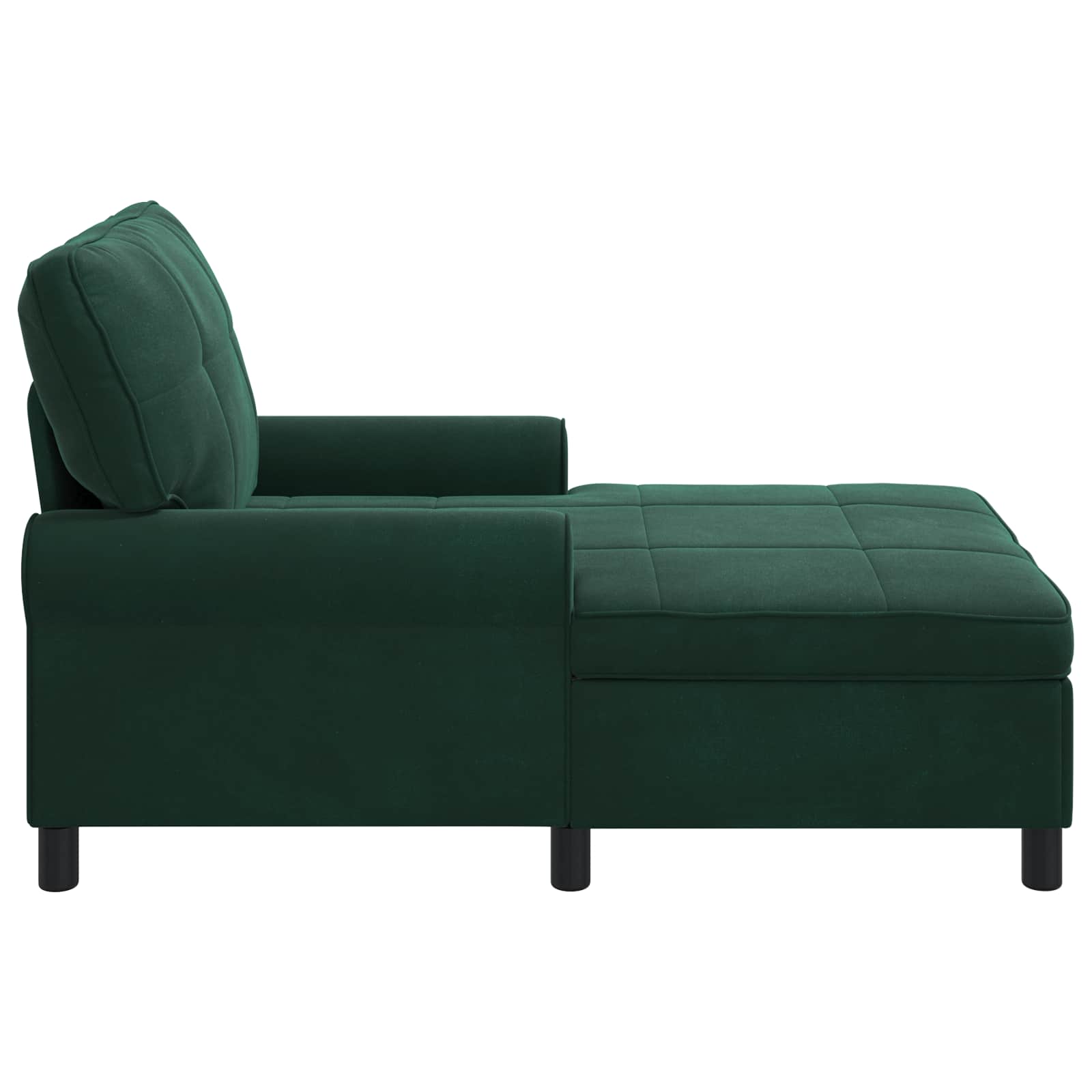 Chaise Lounge con cuscino Verde Scuro 91 x 157 x 91 cm Velluto 42022924