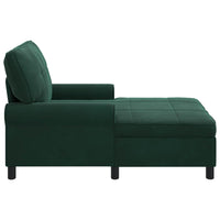 Chaise Lounge con cuscino Verde Scuro 91 x 157 x 91 cm Velluto 42022924