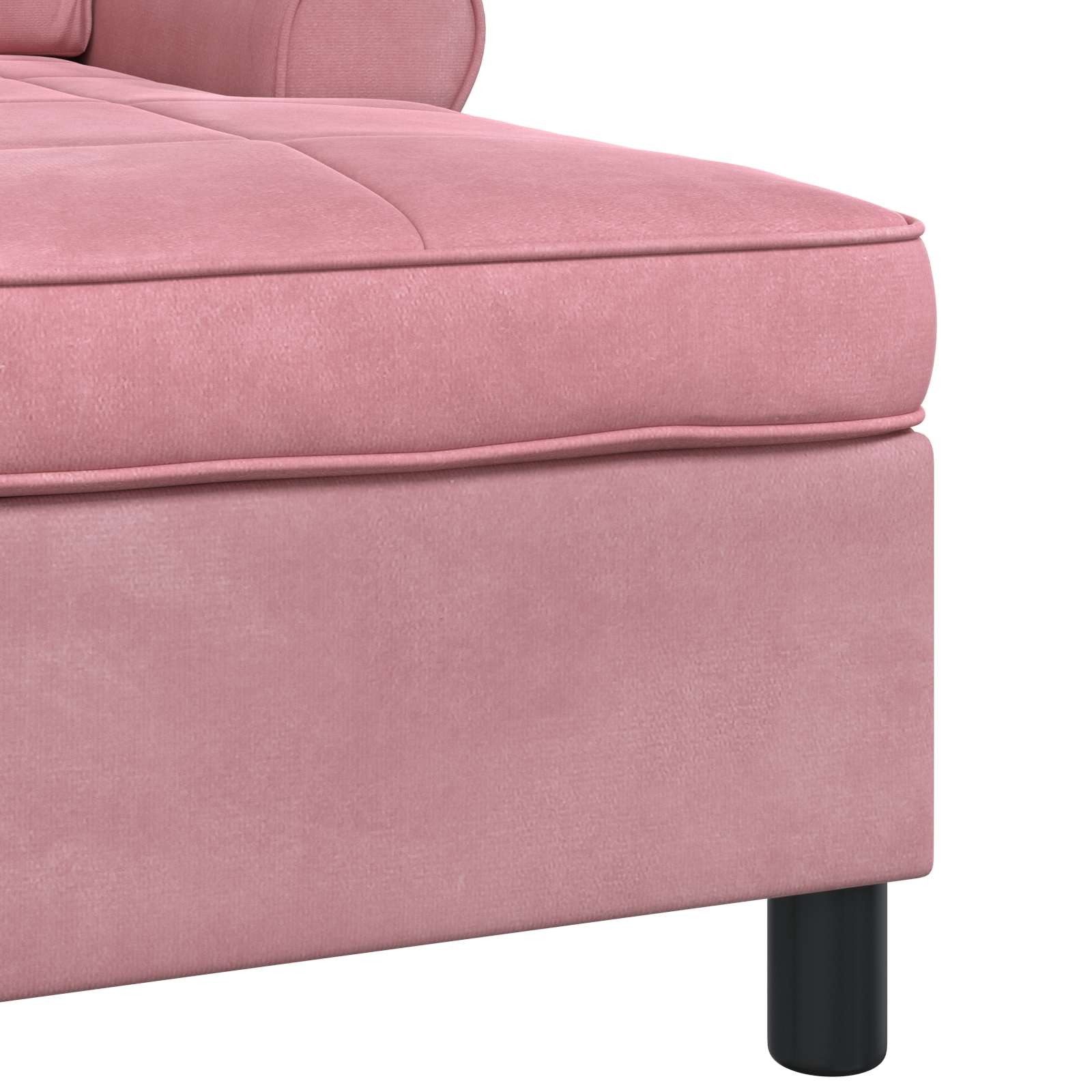 Chaise Lounge con cuscino Rosa 91 x 157 x 91 cm Velluto 42022925