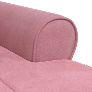Chaise Lounge con cuscino Rosa 91 x 157 x 91 cm Velluto 42022925