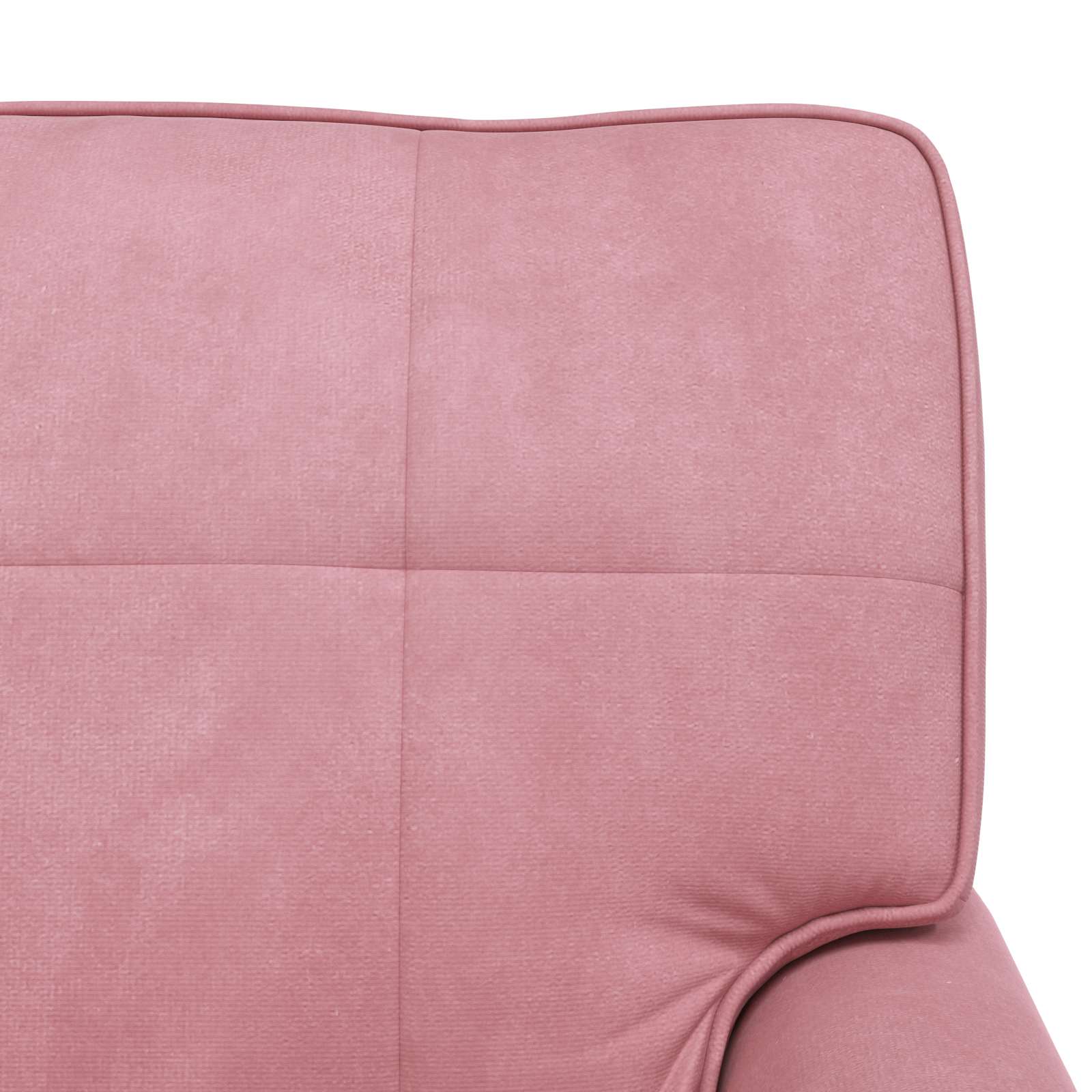 Chaise Lounge con cuscino Rosa 91 x 157 x 91 cm Velluto 42022925