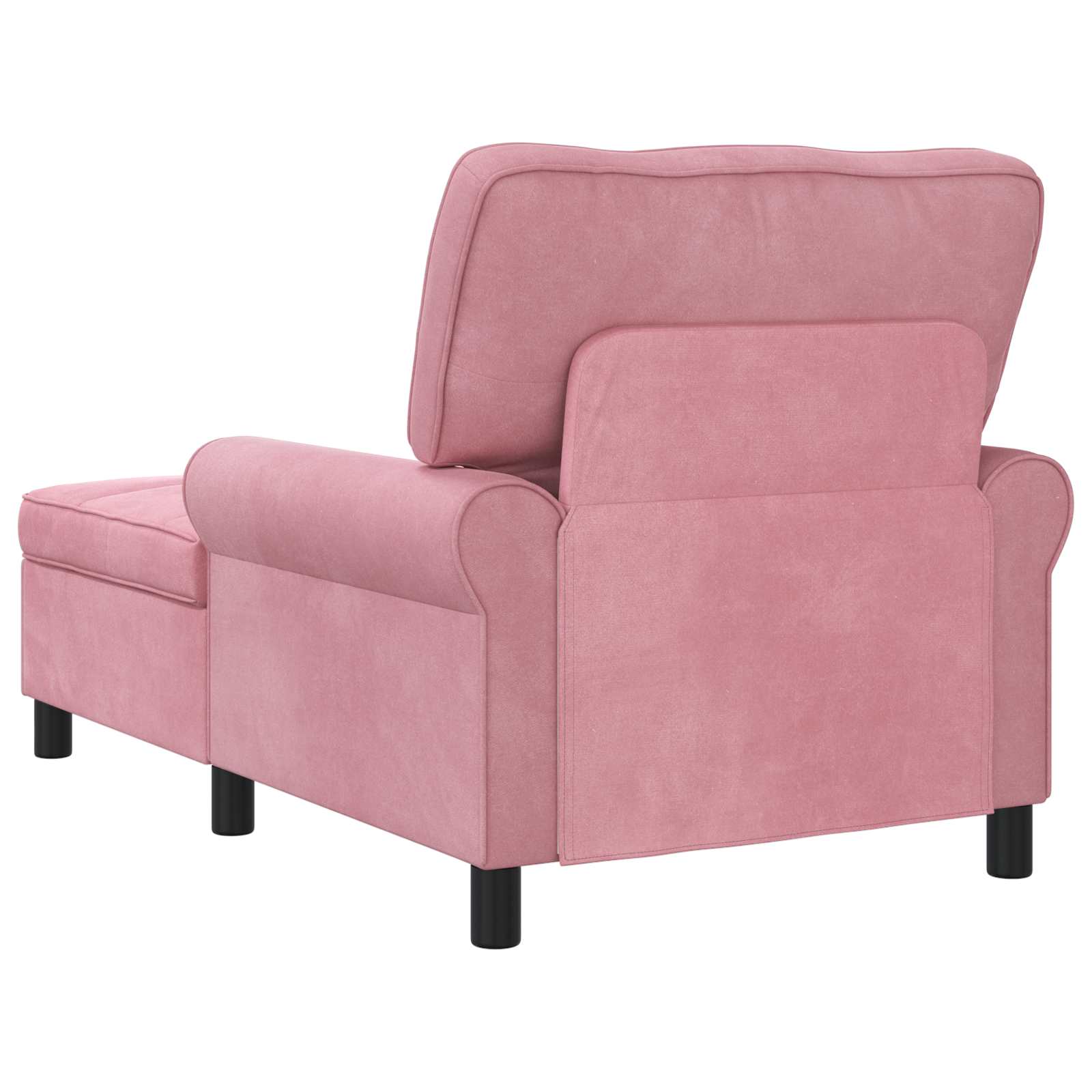 Chaise Lounge con cuscino Rosa 91 x 157 x 91 cm Velluto 42022925