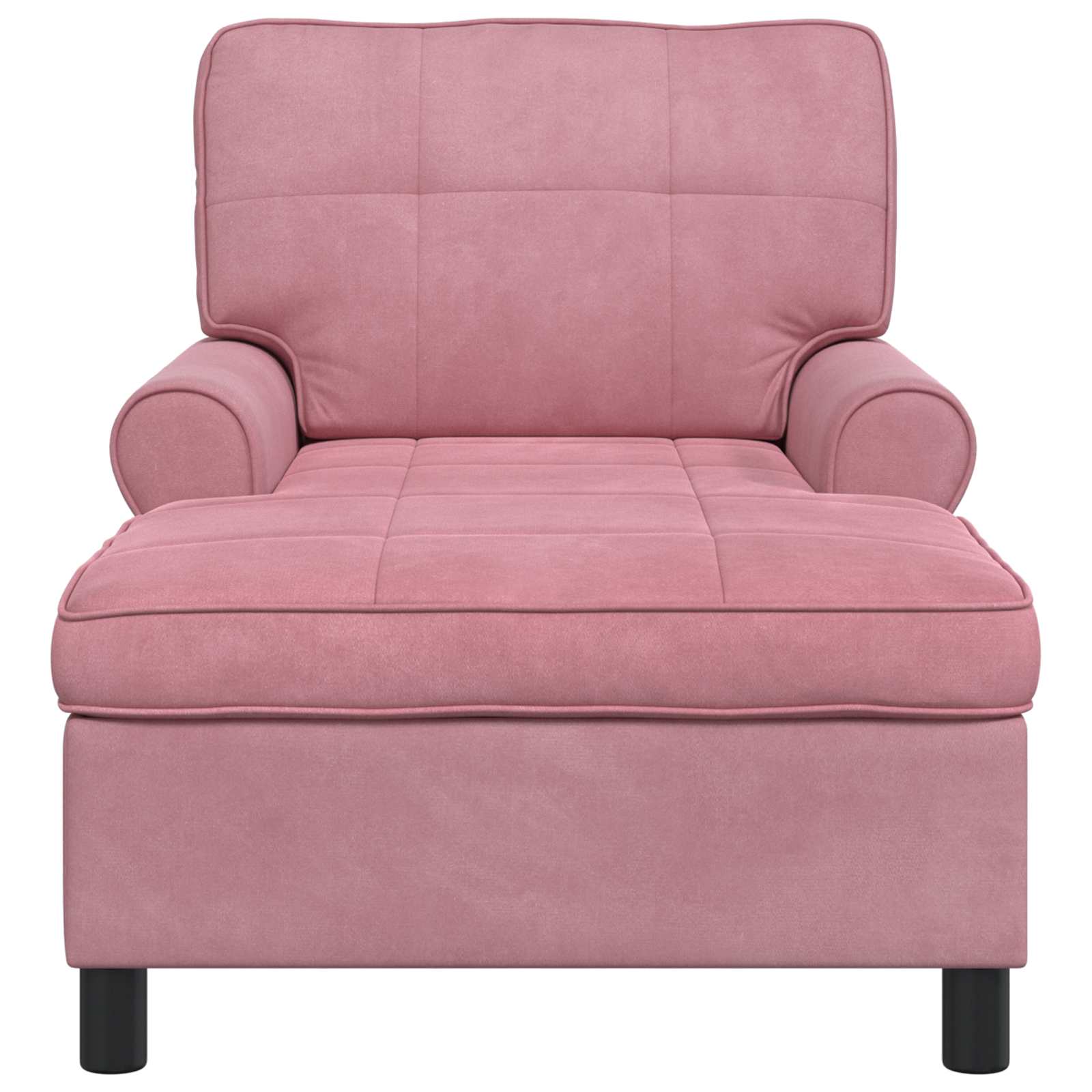 Chaise Lounge con cuscino Rosa 91 x 157 x 91 cm Velluto 42022925