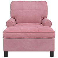 Chaise Lounge con cuscino Rosa 91 x 157 x 91 cm Velluto 42022925