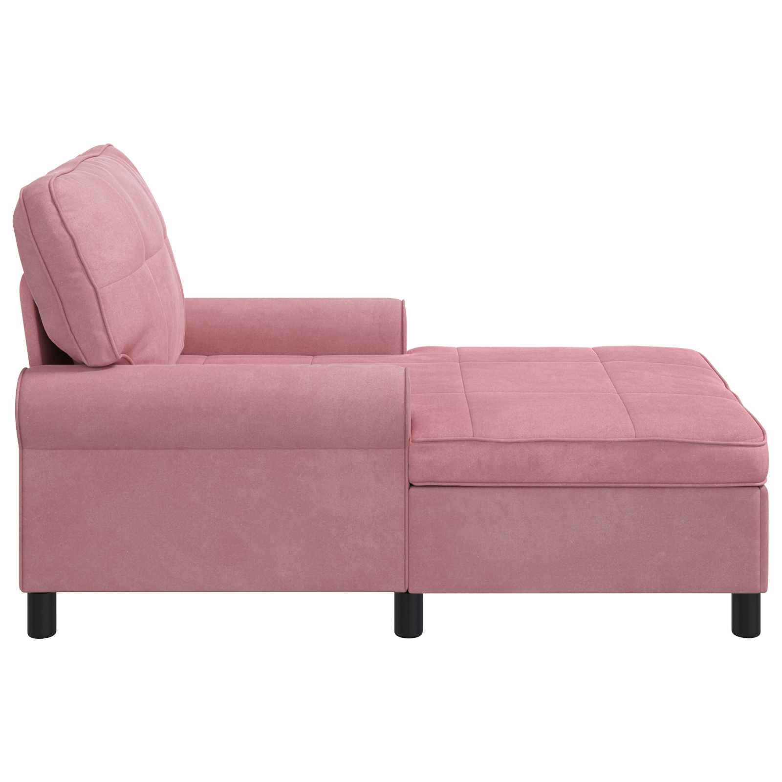 Chaise Lounge con cuscino Rosa 91 x 157 x 91 cm Velluto 42022925