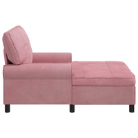 Chaise Lounge con cuscino Rosa 91 x 157 x 91 cm Velluto 42022925