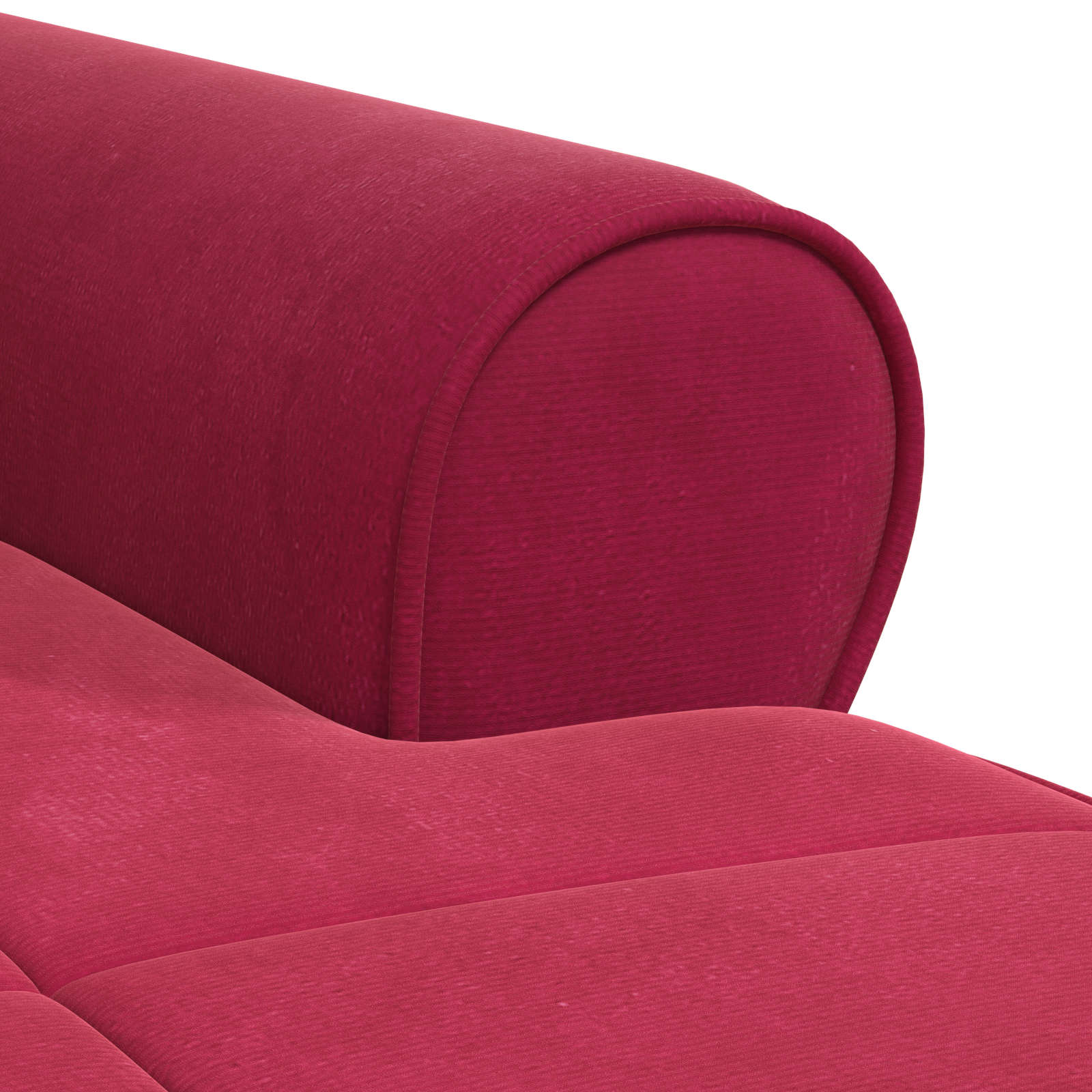 Chaise Lounge con cuscino Rosso Vino 91 x 157 x 91 cm Velluto 42022926