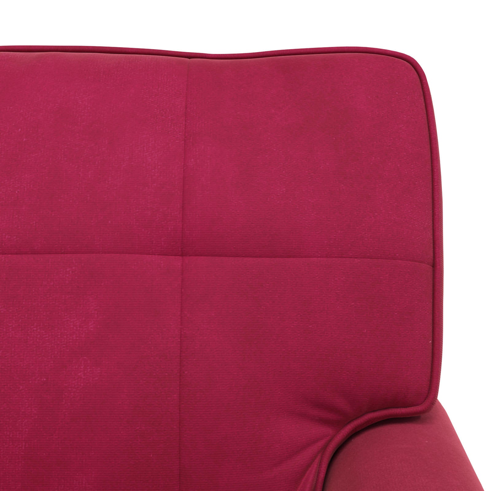 Chaise Lounge con cuscino Rosso Vino 91 x 157 x 91 cm Velluto 42022926