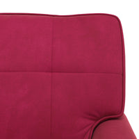 Chaise Lounge con cuscino Rosso Vino 91 x 157 x 91 cm Velluto 42022926
