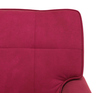 Chaise Lounge con cuscino Rosso Vino 91 x 157 x 91 cm Velluto 42022926