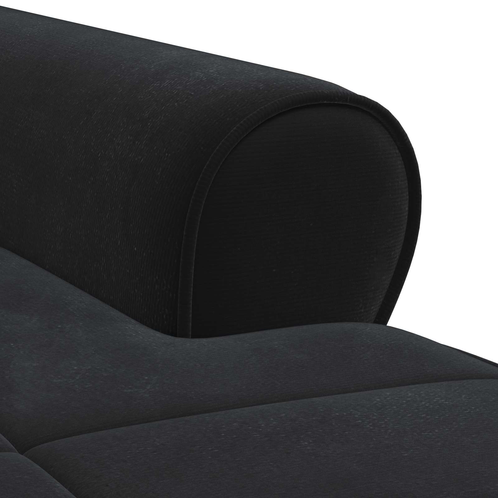 Chaise Lounge con cuscino Nero 91 x 157 x 91 cm Velluto 42022927