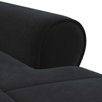 Chaise Lounge con cuscino Nero 91 x 157 x 91 cm Velluto 42022927