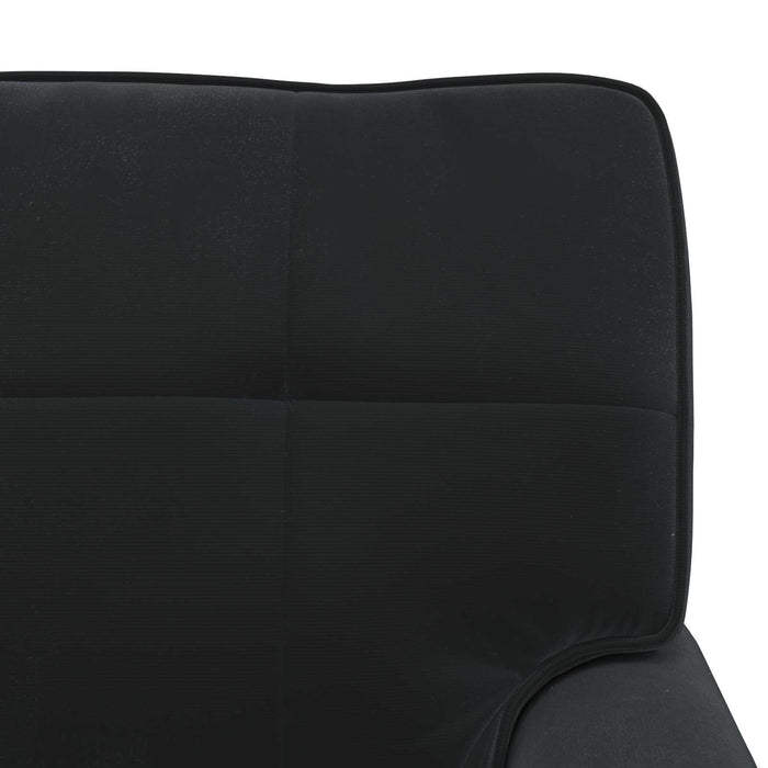 Chaise Lounge con cuscino Nero 91 x 157 x 91 cm Velluto 42022927