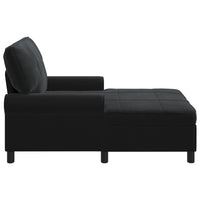 Chaise Lounge con cuscino Nero 91 x 157 x 91 cm Velluto 42022927