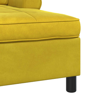 Chaise Lounge con cuscino Giallo 91 x 157 x 91 cm Velluto 42022928