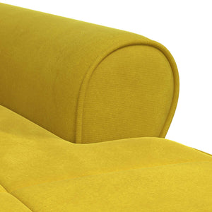 Chaise Lounge con cuscino Giallo 91 x 157 x 91 cm Velluto 42022928