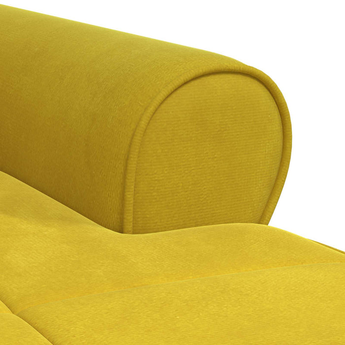 Chaise Lounge con cuscino Giallo 91 x 157 x 91 cm Velluto 42022928
