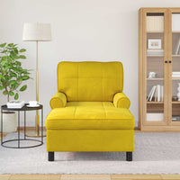 Chaise Lounge con cuscino Giallo 91 x 157 x 91 cm Velluto 42022928