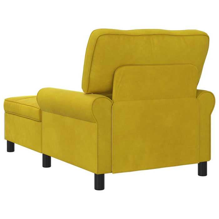 Chaise Lounge con cuscino Giallo 91 x 157 x 91 cm Velluto 42022928