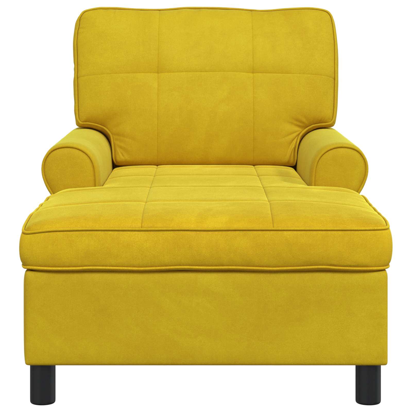 Chaise Lounge con cuscino Giallo 91 x 157 x 91 cm Velluto 42022928