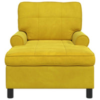 Chaise Lounge con cuscino Giallo 91 x 157 x 91 cm Velluto 42022928