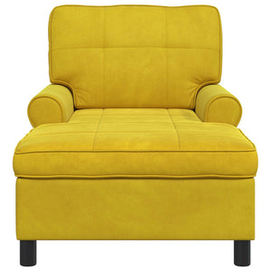 Chaise Lounge con cuscino Giallo 91 x 157 x 91 cm Velluto 42022928