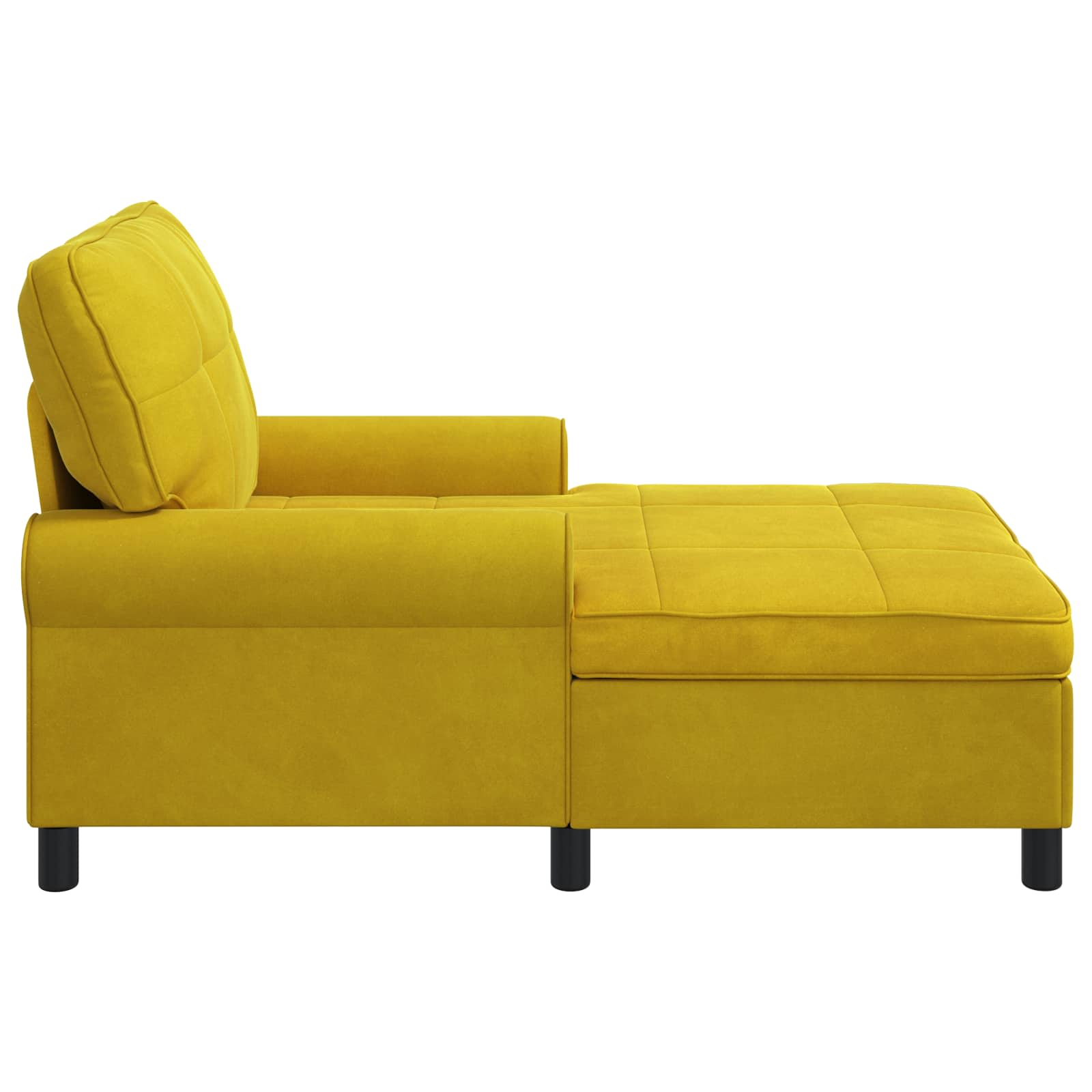 Chaise Lounge con cuscino Giallo 91 x 157 x 91 cm Velluto 42022928