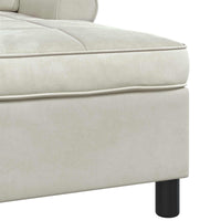 Chaise Lounge con cuscino Crema 91 x 157 x 91 cm Velluto 42022929
