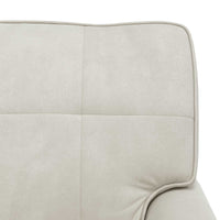 Chaise Lounge con cuscino Crema 91 x 157 x 91 cm Velluto 42022929