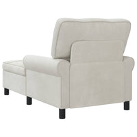Chaise Lounge con cuscino Crema 91 x 157 x 91 cm Velluto 42022929