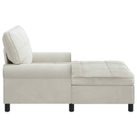 Chaise Lounge con cuscino Crema 91 x 157 x 91 cm Velluto 42022929
