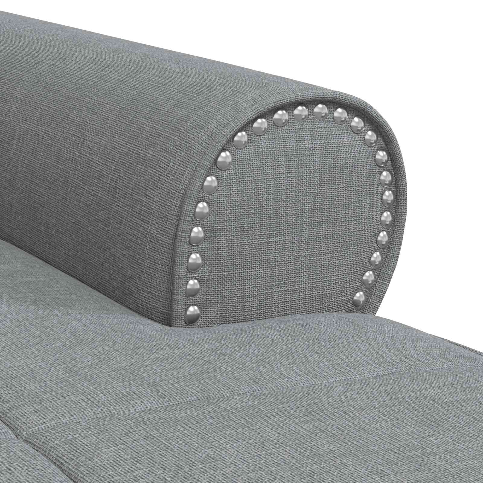 Chaise Lounge Grigio chiaro 91 x 157 x 91 cm Tessuto 42022930
