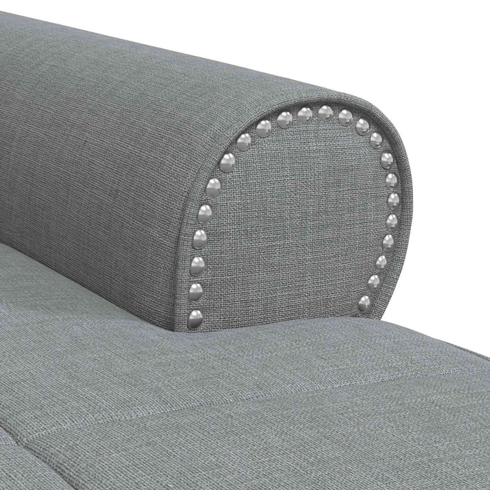 Chaise Lounge Grigio chiaro 91 x 157 x 91 cm Tessuto 42022930