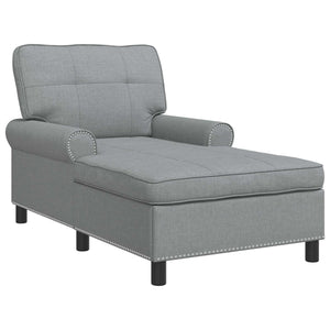 Chaise Lounge Grigio chiaro 91 x 157 x 91 cm Tessuto 42022930