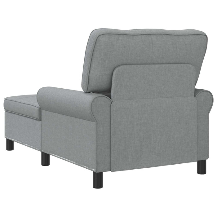 Chaise Lounge Grigio chiaro 91 x 157 x 91 cm Tessuto 42022930