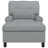 Chaise Lounge Grigio chiaro 91 x 157 x 91 cm Tessuto 42022930