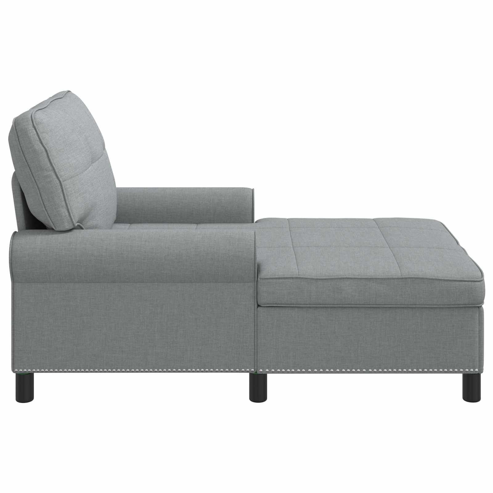 Chaise Lounge Grigio chiaro 91 x 157 x 91 cm Tessuto 42022930