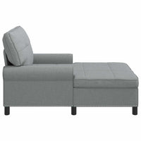 Chaise Lounge Grigio chiaro 91 x 157 x 91 cm Tessuto 42022930