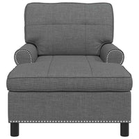 Chaise Lounge con cuscino Grigio scuro 91 x 157 x 91 cm Tessuto 42022931