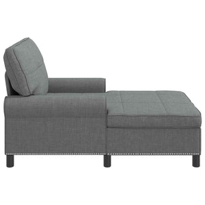 Chaise Lounge con cuscino Grigio scuro 91 x 157 x 91 cm Tessuto 42022931