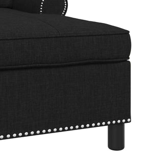 Chaise Lounge con cuscino Nero 91 x 157 x 91 cm Tessuto 42022932