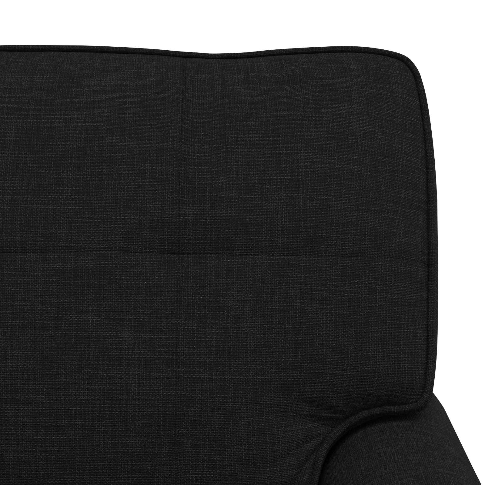 Chaise Lounge con cuscino Nero 91 x 157 x 91 cm Tessuto 42022932