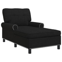 Chaise Lounge con cuscino Nero 91 x 157 x 91 cm Tessuto 42022932