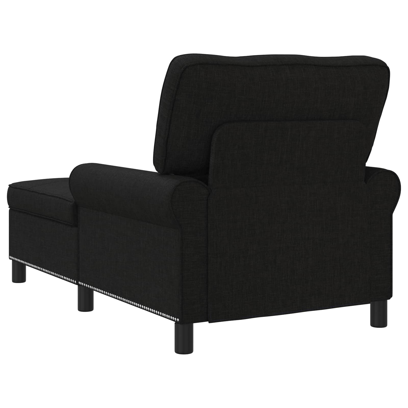 Chaise Lounge con cuscino Nero 91 x 157 x 91 cm Tessuto 42022932