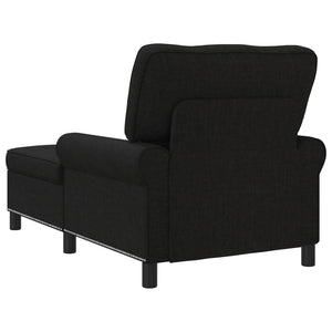 Chaise Lounge con cuscino Nero 91 x 157 x 91 cm Tessuto 42022932